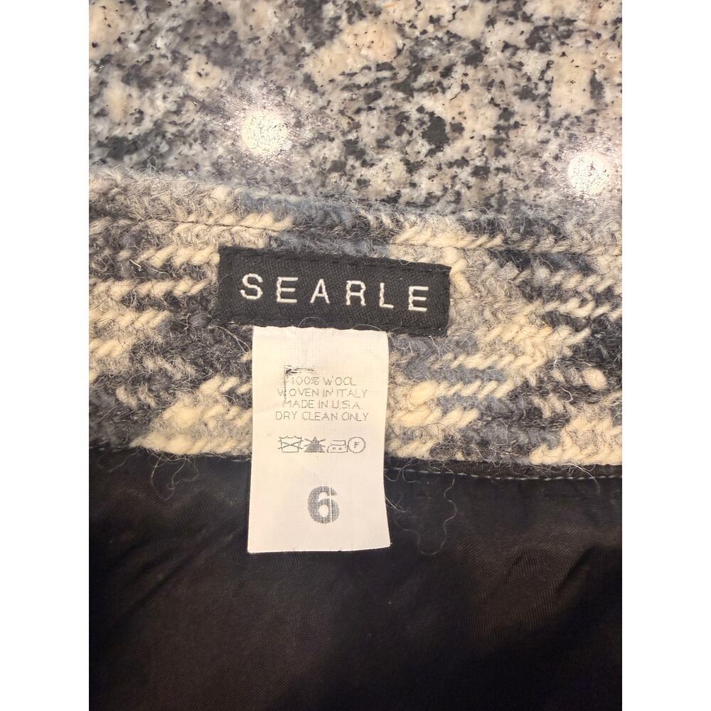 SEARLE Plaid Wool Pleated Mini Skirt - Classic A-Line Size 6 - Picture 6 of 6